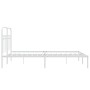 White metal bed frame with headboard 140x200 cm by , Beds and slatted bases - Ref: Foro24-376650, Price: 117,99 €, Discount: %