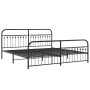 Estructura de cama cabecero y estribo metal negro 200x200 cm de , Camas y somieres - Ref: Foro24-376625, Precio: 165,52 €, De...