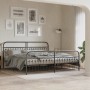 Estructura de cama cabecero y estribo metal negro 200x200 cm de , Camas y somieres - Ref: Foro24-376625, Precio: 165,52 €, De...