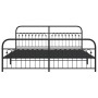 Estructura de cama cabecero y estribo metal negro 200x200 cm de , Camas y somieres - Ref: Foro24-376625, Precio: 165,52 €, De...