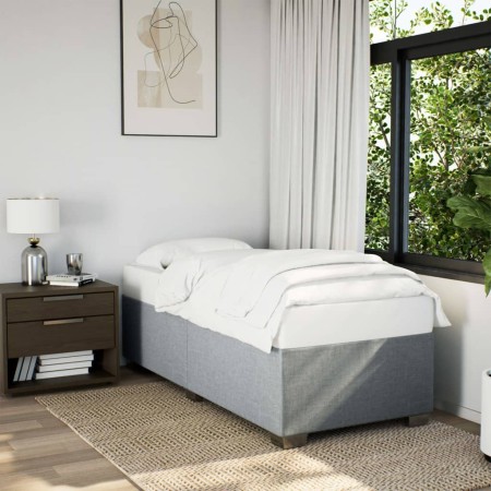 Estructura de cama de tela gris claro 80x200 cm de , Camas y somieres - Ref: Foro24-3284429, Precio: 149,88 €, Descuento: %