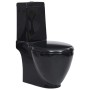 Round ceramic WC toilet with black cistern by vidaXL, Bathrooms - Ref: Foro24-141136, Price: 229,90 €, Discount: %