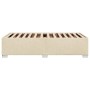 Cream-colored fabric bed frame 90x200 cm by , Beds and slatted bases - Ref: Foro24-3284448, Price: 123,65 €, Discount: %