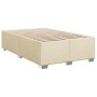 Cream fabric bed frame 120x190 cm by , Beds and slatted bases - Ref: Foro24-3284462, Price: 196,27 €, Discount: %