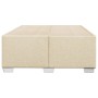 Cream fabric bed frame 120x190 cm by , Beds and slatted bases - Ref: Foro24-3284462, Price: 196,27 €, Discount: %