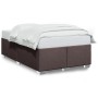 Estructura de cama tela marrón oscuro 120x190 cm de , Camas y somieres - Ref: Foro24-3284460, Precio: 196,27 €, Descuento: %