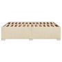 Bed without mattress, cream-colored fabric, 140x190 cm. by , Beds and slatted bases - Ref: Foro24-3284476, Price: 203,16 €, D...