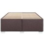 Bed without mattress, dark brown fabric, 140x190 cm. by , Beds and slatted bases - Ref: Foro24-3284474, Price: 202,99 €, Disc...