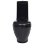 Round ceramic WC toilet with black cistern by vidaXL, Bathrooms - Ref: Foro24-141136, Price: 229,90 €, Discount: %