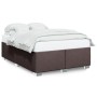 Bed without mattress, dark brown fabric, 140x200 cm. by , Beds and slatted bases - Ref: Foro24-3284481, Price: 205,99 €, Disc...