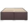 Bed without mattress, dark brown fabric, 140x200 cm. by , Beds and slatted bases - Ref: Foro24-3284481, Price: 205,99 €, Disc...