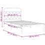 Estructura de cama con cabecero metal negro 100x200 cm de , Camas y somieres - Ref: Foro24-377112, Precio: 78,25 €, Descuento: %