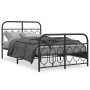 Estructura de cama cabecero y estribo metal negro 120x200 cm de , Camas y somieres - Ref: Foro24-377133, Precio: 127,96 €, De...