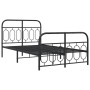 Estructura de cama cabecero y estribo metal negro 120x200 cm de , Camas y somieres - Ref: Foro24-377133, Precio: 127,96 €, De...