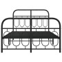 Estructura de cama cabecero y estribo metal negro 120x200 cm de , Camas y somieres - Ref: Foro24-377133, Precio: 127,96 €, De...