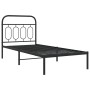 Bettgestell mit schwarzem Metall-Kopfteil 90x200 cm von , Betten und Lattenroste - Ref: Foro24-377110, Preis: 75,24 €, Rabatt: %