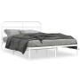 Estructura de cama con cabecero metal blanca 140x200 cm de , Camas y somieres - Ref: Foro24-377167, Precio: 112,99 €, Descuen...