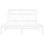 White metal bed frame with headboard 140x200 cm by , Beds and slatted bases - Ref: Foro24-377167, Price: 112,99 €, Discount: %