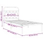 Estructura de cama de metal con cabecero blanco 90x200 cm de , Camas y somieres - Ref: Foro24-377159, Precio: 75,24 €, Descue...