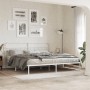 Estructura de cama con cabecero metal blanca 200x200 cm de , Camas y somieres - Ref: Foro24-377173, Precio: 132,53 €, Descuen...