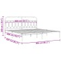 Estructura de cama con cabecero metal blanca 200x200 cm de , Camas y somieres - Ref: Foro24-377173, Precio: 132,53 €, Descuen...