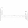 Metal bed frame with white headboard and footboard 100x190 cm by , Beds and slatted bases - Ref: Foro24-377178, Price: 89,18 ...