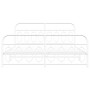 Metal bed frame with white headboard and footboard 193x203 cm by , Beds and slatted bases - Ref: Foro24-377190, Price: 149,44...