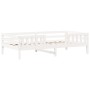 Bed set and bench with white pine wood roof 80x200 cm by , Beds and slatted bases - Ref: Foro24-3282178, Price: 349,42 €, Dis...