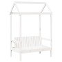 Solid white pine wood bed and bench set with a 75x190 cm roof. by , Beds and slatted bases - Ref: Foro24-3282184, Price: 333,...