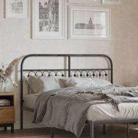 Black metal headboard 140 cm by , Headboards and footboards - Ref: Foro24-376633, Price: 63,99 €, Discount: %