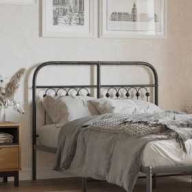 Black metal headboard 120 cm by , Headboards and footboards - Ref: Foro24-376631, Price: 63,99 €, Discount: %