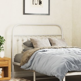 Cabecero de metal blanco 100 cm de , Cabeceros y pies de cama - Ref: Foro24-376678, Precio: 38,99 €, Descuento: %