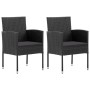 Garden chairs 2 units black synthetic rattan by vidaXL, Garden chairs - Ref: Foro24-313124, Price: 122,71 €, Discount: %