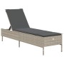 Set of 3-piece light gray synthetic rattan sun loungers with cushions by , Loungers - Ref: Foro24-3284268, Price: 312,07 €, D...