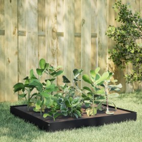 Black steel flowerbed 100x100x18.5 cm by , Pots and planters - Ref: Foro24-851010, Price: 43,99 €, Discount: %