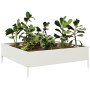 White steel flowerbed 100x100x33.5 cm by , Pots and planters - Ref: Foro24-851025, Price: 63,19 €, Discount: %