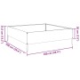 White steel flowerbed 100x100x33.5 cm by , Pots and planters - Ref: Foro24-851025, Price: 63,19 €, Discount: %