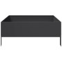 Black steel flowerbed 100x100x25 cm by , Pots and planters - Ref: Foro24-851031, Price: 67,18 €, Discount: %