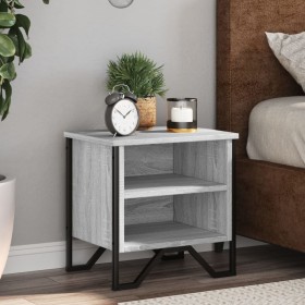 Bedside table made of gray Sonoma engineered wood, 40x30x40 cm. by , Nightstands - Ref: Foro24-848500, Price: 42,99 €, Discou...