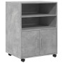 Engineered wood gray concrete 60x48x81 cm wheeled wardrobe by , Filing cabinets - Ref: Foro24-853167, Price: 87,95 €, Discoun...