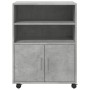 Engineered wood gray concrete 60x48x81 cm wheeled wardrobe by , Filing cabinets - Ref: Foro24-853167, Price: 87,95 €, Discoun...