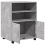 Engineered wood gray concrete 60x48x81 cm wheeled wardrobe by , Filing cabinets - Ref: Foro24-853167, Price: 87,95 €, Discoun...