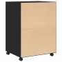 Engineered wood black wheeled cabinet 60x48x81 cm by , Filing cabinets - Ref: Foro24-853165, Price: 84,22 €, Discount: %