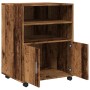 Engineered wood aged wardrobe with wheels 60x48x81 cm by , Filing cabinets - Ref: Foro24-853171, Price: 87,95 €, Discount: %