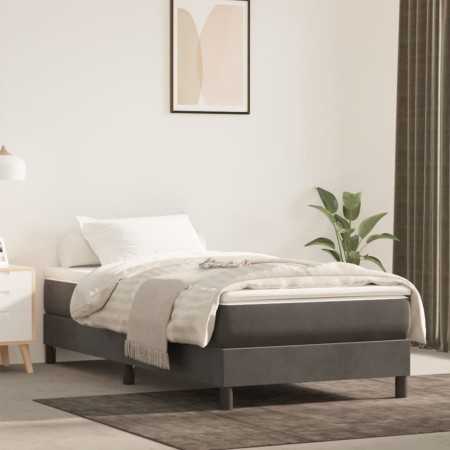 Dark gray velvet pocket spring mattress 80x220x20cm by , Mattresses - Ref: Foro24-4016595, Price: 131,33 €, Discount: %