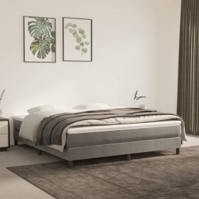 Pocket spring mattress light gray velvet 160x210x20cm by , Mattresses - Ref: Foro24-4016588, Price: 223,99 €, Discount: %