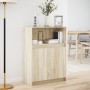 Sideboard with LED lights, engineered wood in Sonoma oak, 72x34x100 cm. by , Sideboards - Ref: Foro24-852161, Price: 88,97 €,...