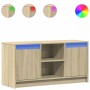 Mueble de TV LED madera de ingeniería roble Sonoma 100x34x50 cm de , Muebles TV - Ref: Foro24-852189, Precio: 81,11 €, Descue...