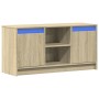 Mueble de TV LED madera de ingeniería roble Sonoma 100x34x50 cm de , Muebles TV - Ref: Foro24-852189, Precio: 81,11 €, Descue...