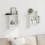 Wall shelves 2 units engineered wood white 50x15x50 cm by , Shelves and shelves - Ref: Foro24-853254, Price: 24,51 €, Discoun...